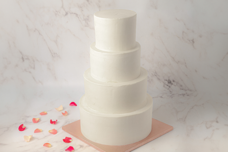 four tier classic wedding cake