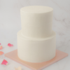 two tier classic wedding cake