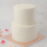 two tier classic wedding cake
