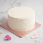 one tier ruffled wedding cake