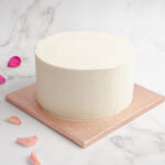 one tier classic wedding cake